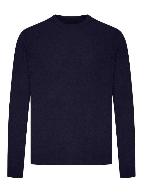ZANONE: Pull col rond - Pull Col Rond - Bleu