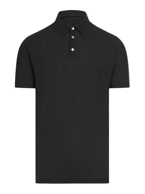 ZANONE: ポロシャツ - ポロシャツ - 黒