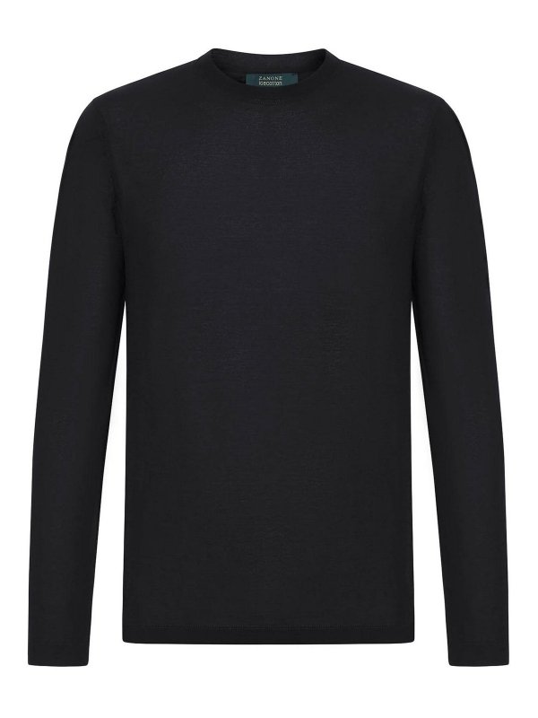 ZANONE: t-shirts - Slim Fit Crewneck Long Sleeve T-Shirt