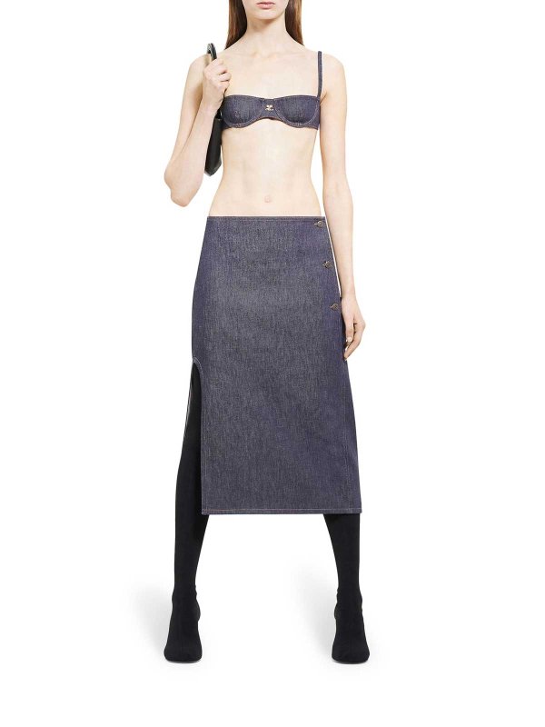 Courreges: Knee length skirts & Midi online - Denim Skirt
