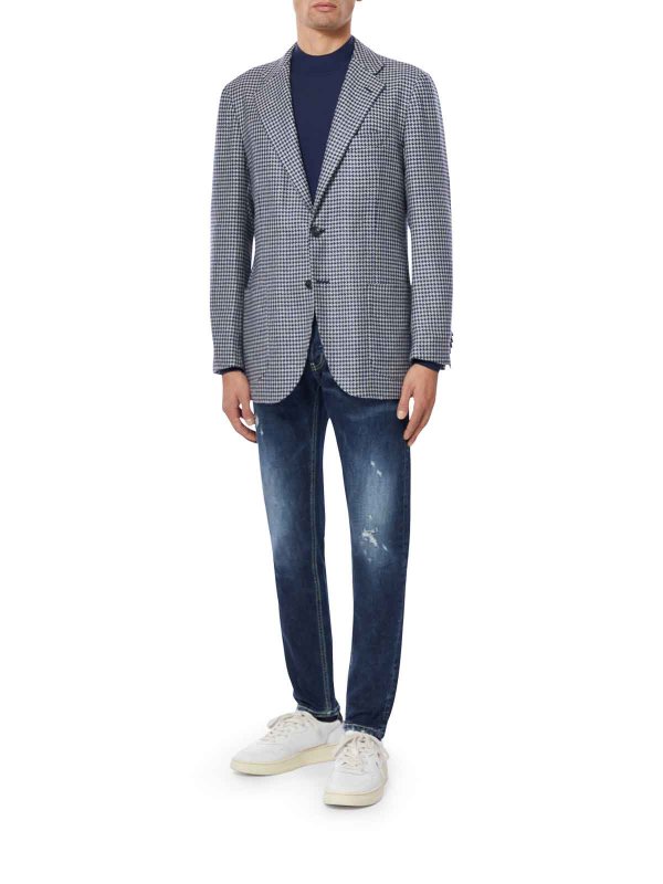 KITON: blazers online - Pied De Poule Blazer