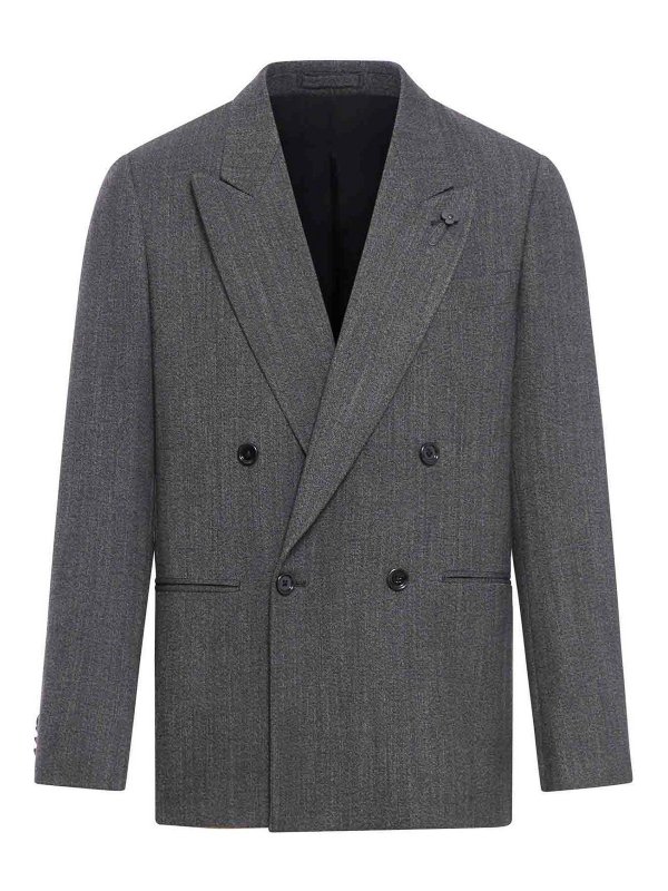 LARDINI: formal suits - Double Breasted Wool Blend Suit