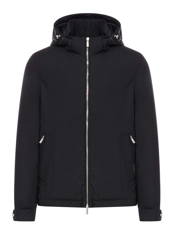 MOORER: casual jackets - Technical Fabric Jacket With Hood