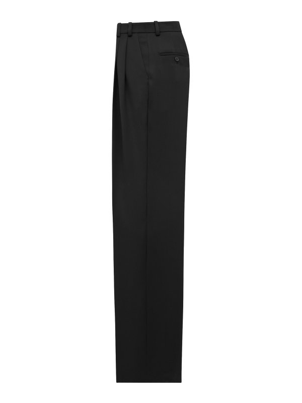 The Best Shops SAINT LAURENT: casual trousers - High-Waisted Straight-Leg Trousers