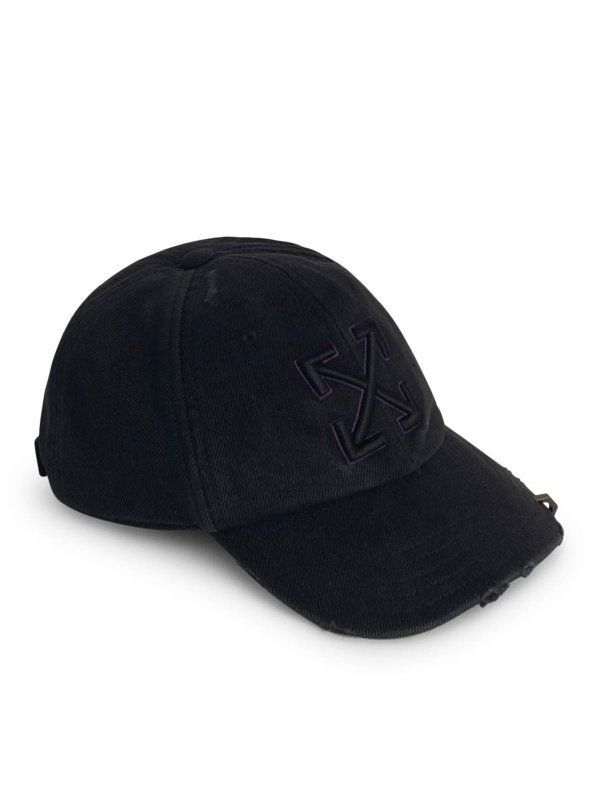 OFF-WHITE: cappelli online - Cappellino da baseball con logo