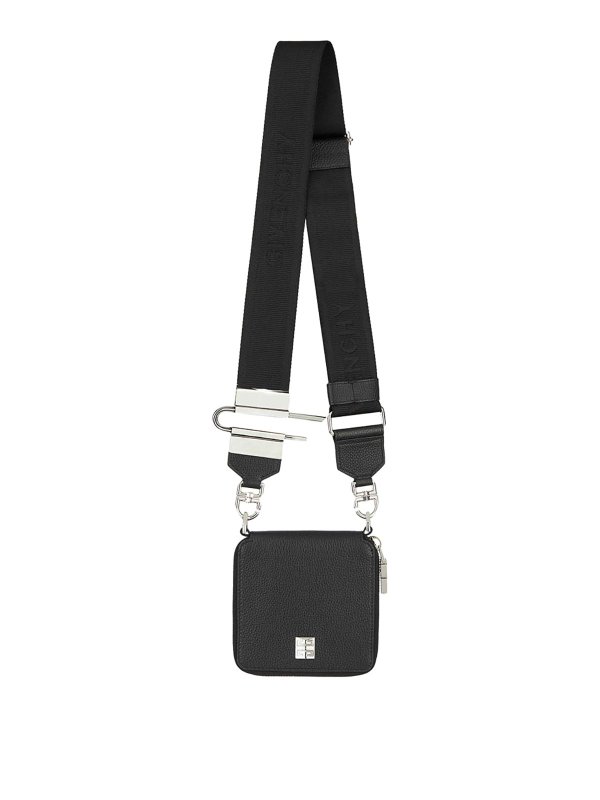 GIVENCHY: wallets & purses - Wallet In Grained Leather With Strap