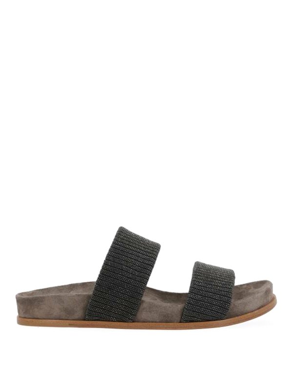 BRUNELLO CUCINELLI: Sandalen - Sandalen - Braun