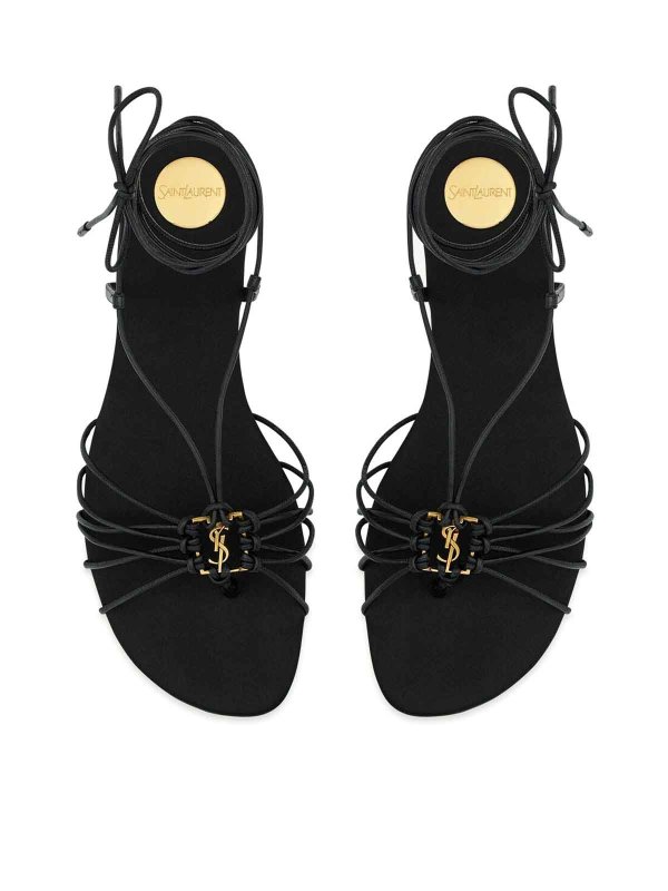 The Best Shops SAINT LAURENT: sandals - Babylone Smooth Leather Sandals