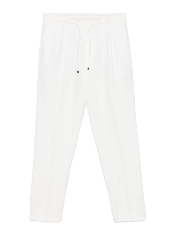 BRUNELLO CUCINELLI: カジュアルトラウザー - カジュアルパンツ - 白