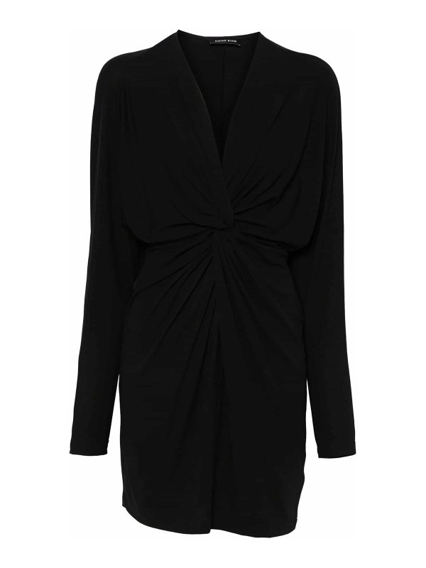 ANINE BING: ショートドレス - ショートドレス - 黒