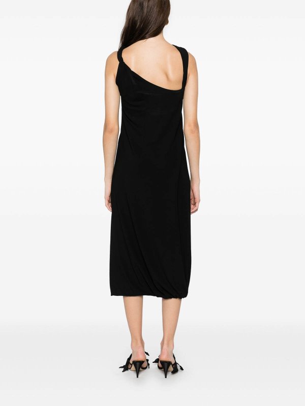 膝丈ドレス - 黒 shop online: LANVIN