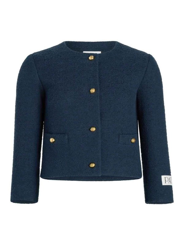 PATOU: casual jackets - No Collar Boxy Jacket
