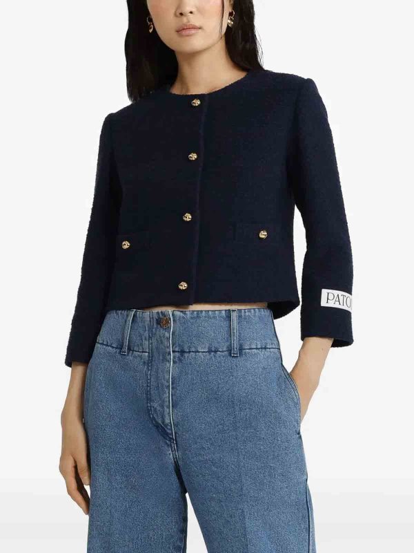 No Collar Boxy Jacket shop online: PATOU