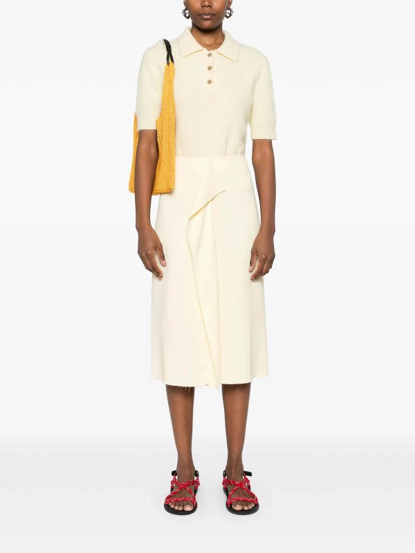 PLAN C: Knielange und Midi Röcke online - Midirock - Gelb