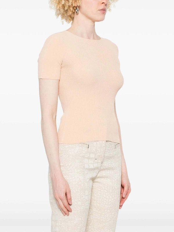 The Best Shops ROBERTO COLLINA: Strickpullover mit Rundhalsausschnitt - Rundhalspullover - Hellbraun