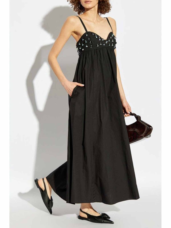 ULLA JOHNSON: ニーレングスドレス online - 膝丈ドレス - 黒