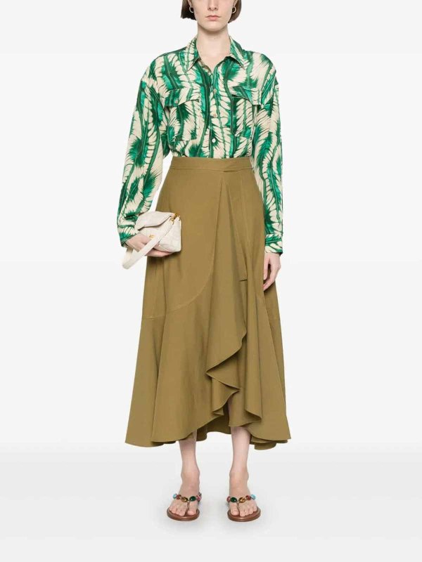 ULLA JOHNSON: Jupes midi et au genou online - Jupe Midi - Vert