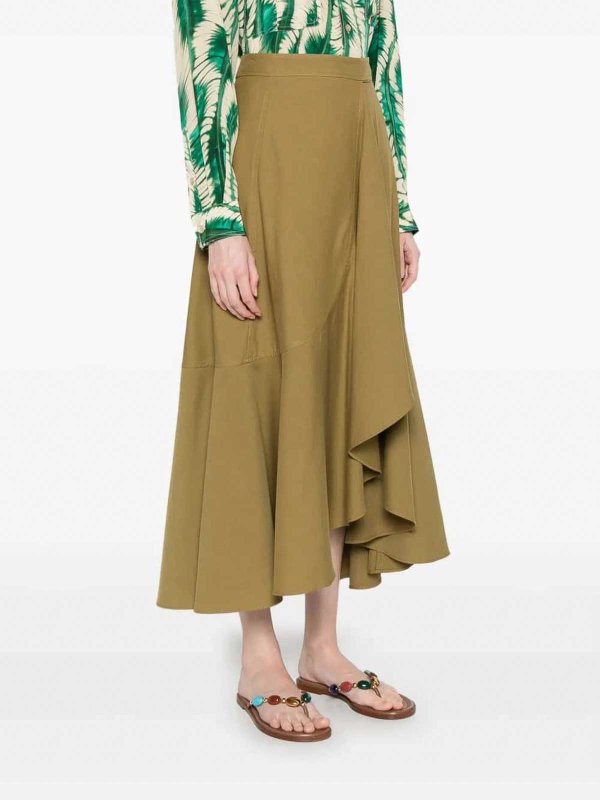The Best Shops ULLA JOHNSON: Jupes midi et au genou - Jupe Midi - Vert