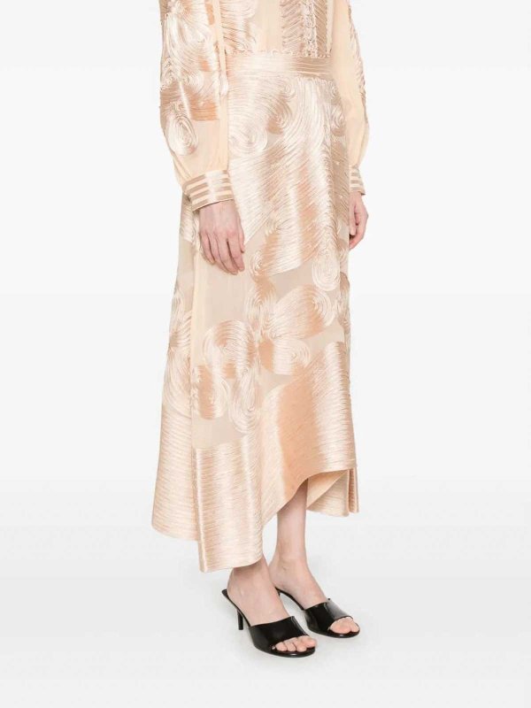 The Best Shops ULLA JOHNSON: Knielange und Midi Röcke - Midirock - Hellrosa