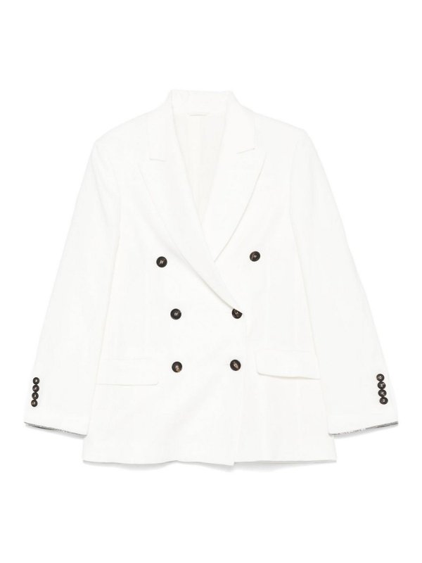 BRUNELLO CUCINELLI: blazers - Double-Breasted Blazer