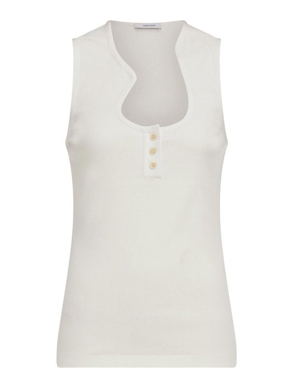 FERRAGAMO: maglieria gilet - Giubbotto di cotone