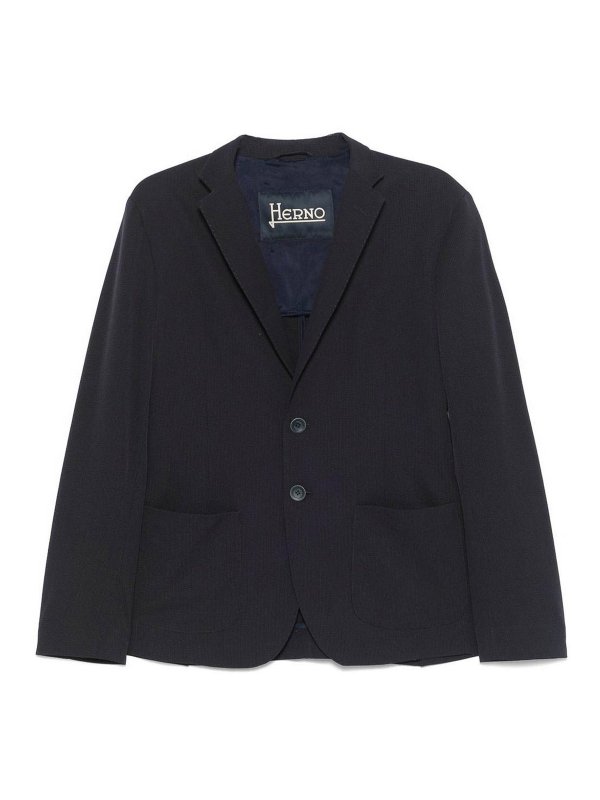 HERNO: blazers - Seersucker Blazer