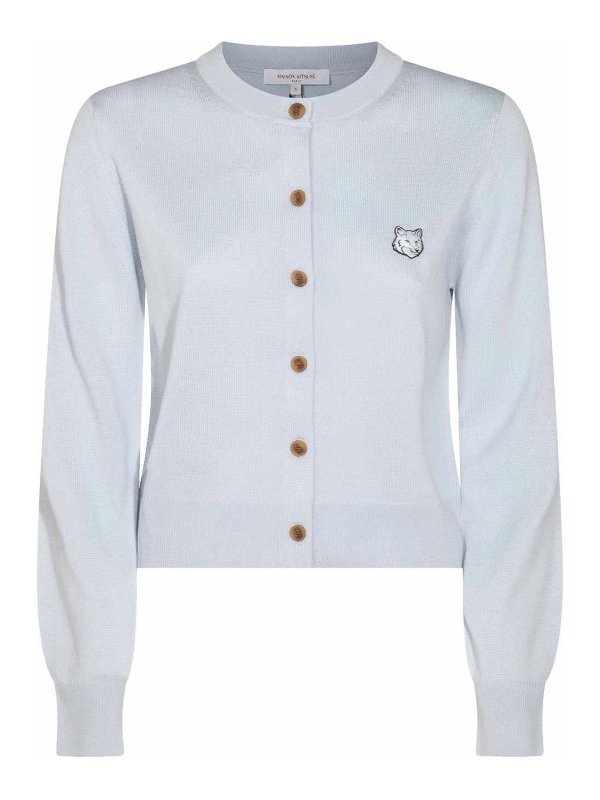 MAISON KITSUNÉ: Cardigans - Cardigan - Silber
