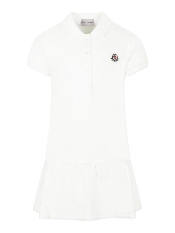 MONCLER JR: knee length dresses - Piquet Polo Dress