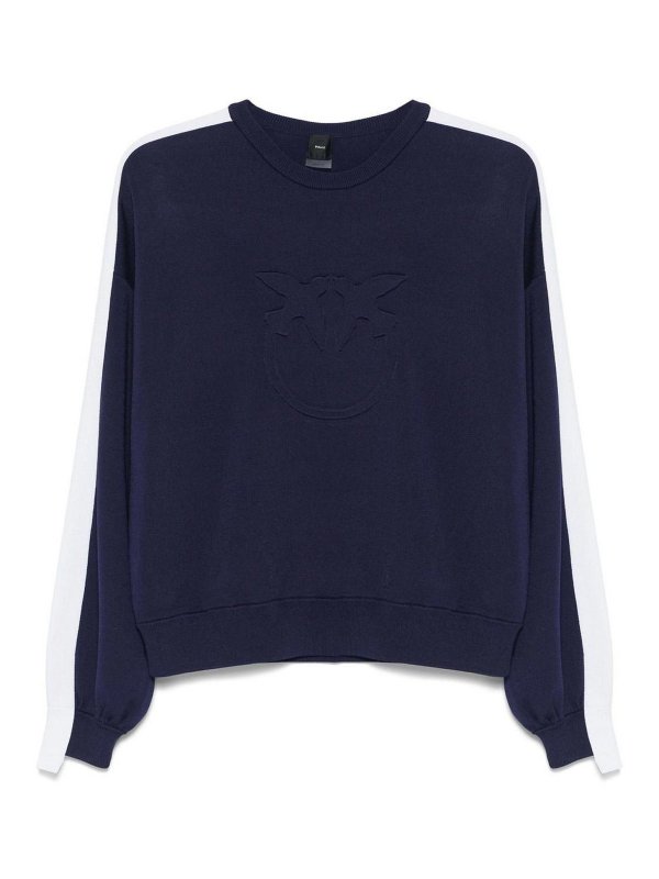 Pinko: crew necks - Logo-Embossed Sweater