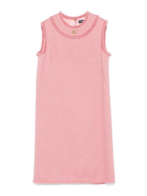 DOLCE & GABBANA: ニーレングスドレス - 膝丈ドレス - ヌードカラー