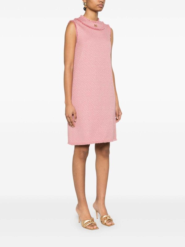 膝丈ドレス - ヌードカラー shop online: DOLCE & GABBANA