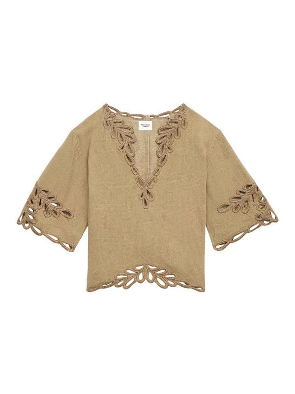 Isabel Marant Etoile: Blouses - Blouse - Vert Foncé