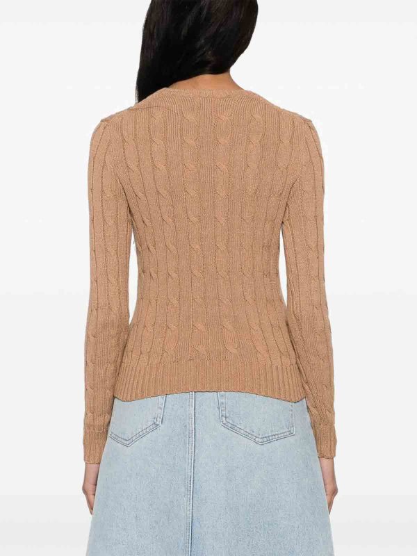 POLO RALPH LAUREN: Pull col rond online - Pull Col Rond - Camel