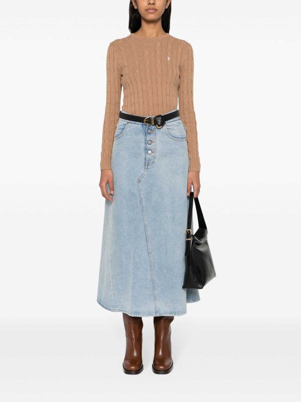 Pull Col Rond - Camel shop online: POLO RALPH LAUREN