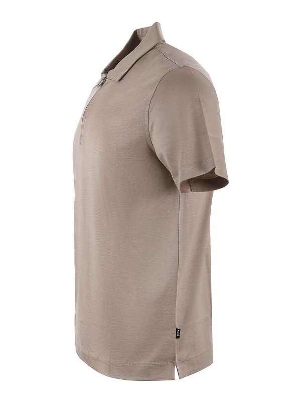 Hugo Boss: polo shirts online - Polo In Lyocell And Cotton