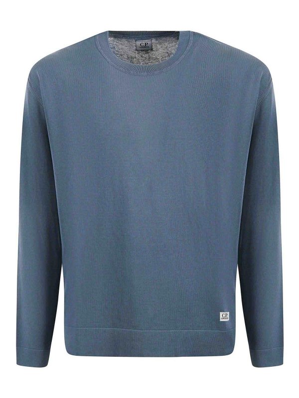 C.P. COMPANY: Strickpullover mit Rundhalsausschnitt - Rundhalspullover - Grün