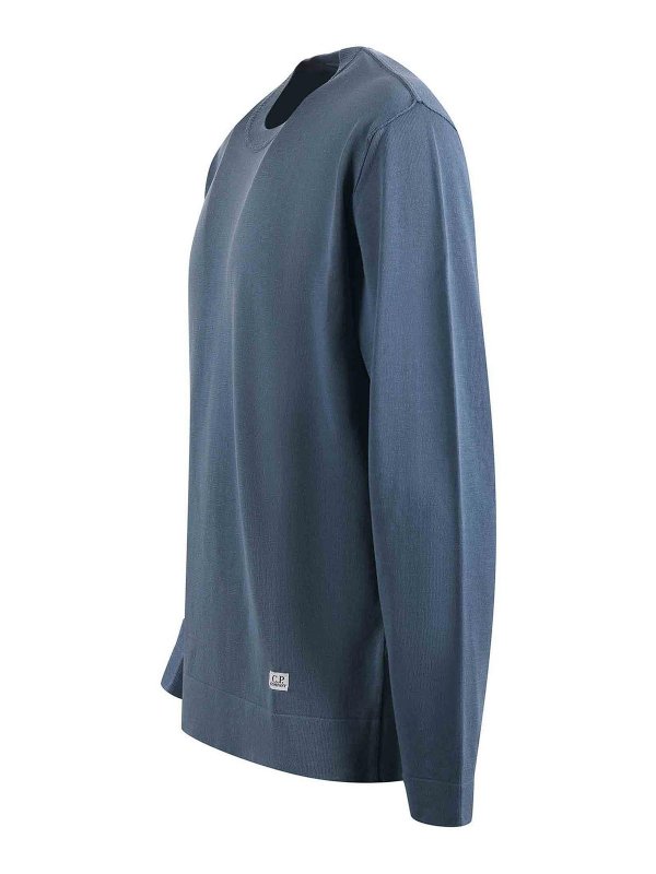 C.P. COMPANY: Strickpullover mit Rundhalsausschnitt online - Rundhalspullover - Grün