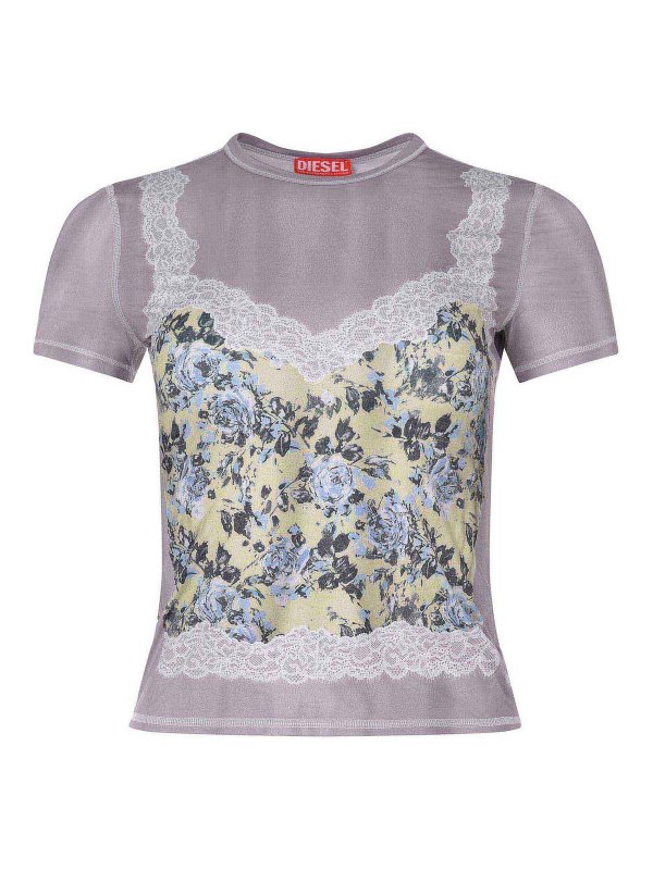 DIESEL: T-shirts - T-Shirt - Grau