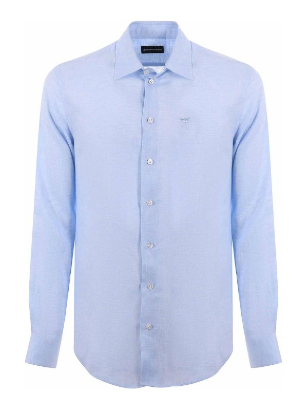 EMPORIO ARMANI: Hemden - Hemd - Hellblau