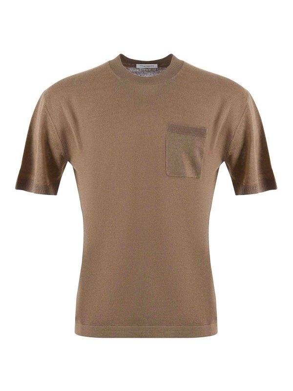 Paolo Pecora: T-shirts - T-Shirt - Camel