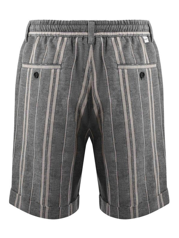 The Best Shops Paolo Pecora: Trousers Shorts - Shorts In Cotton And Linen Blend