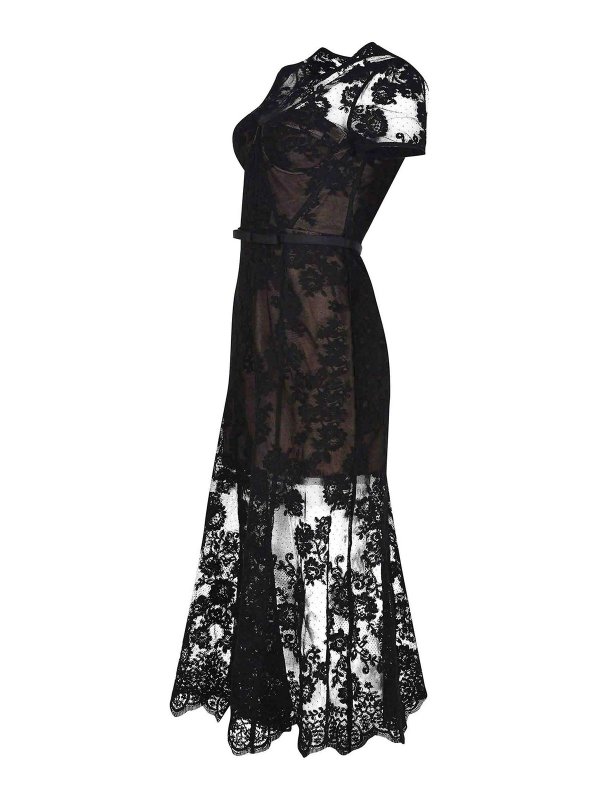 Self Portrait: knee length dresses online - Dress in Cotton Blend