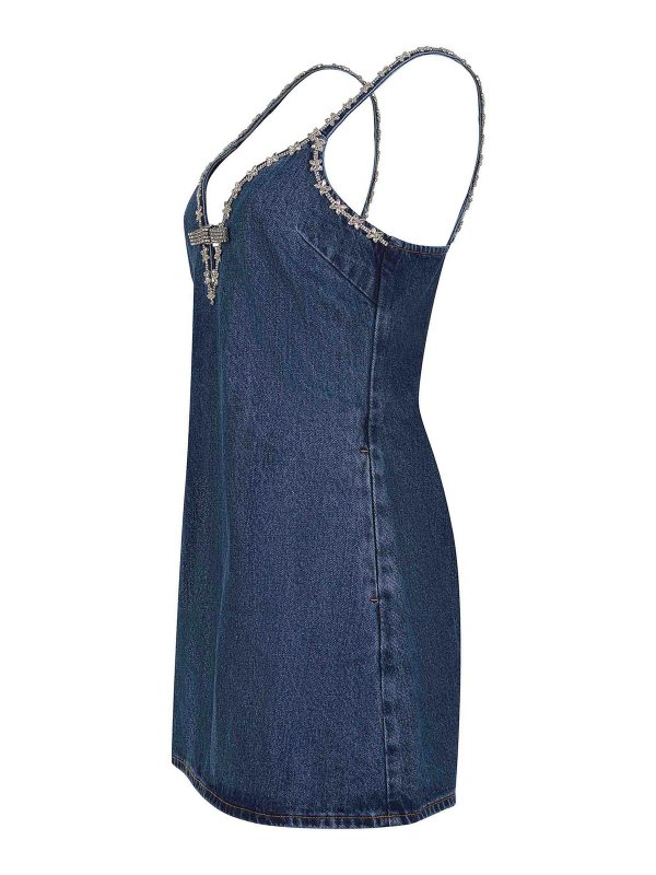 Self Portrait: knee length dresses online - Dress in Denim