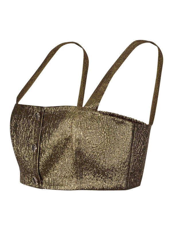 Self Portrait: Tops y camisetas sin mangas online - Top - Dorado