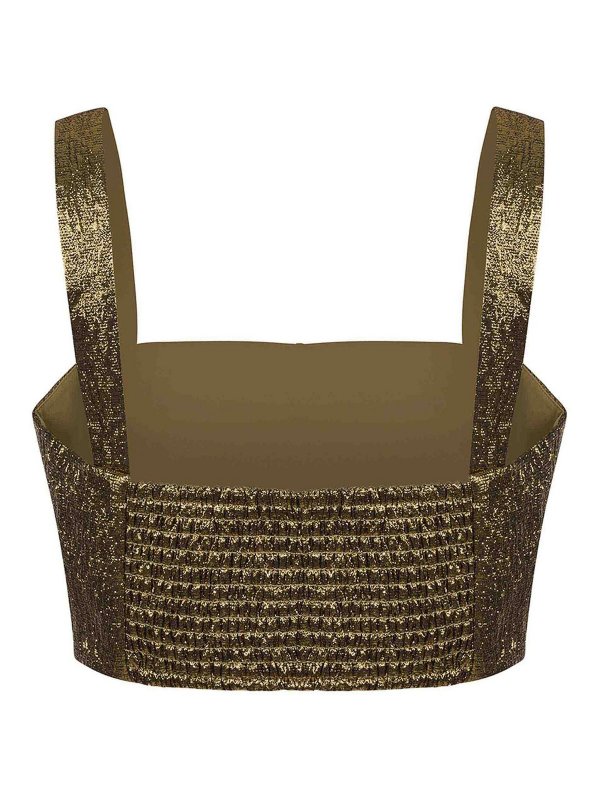 The Best Shops Self Portrait: Tops y camisetas sin mangas - Top - Dorado