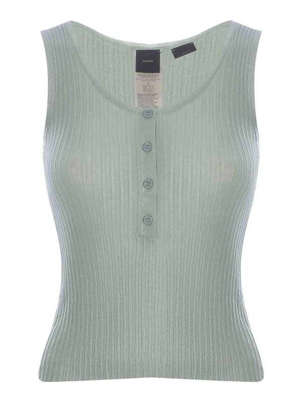 Pinko: Tops y camisetas sin mangas - Top - Verde