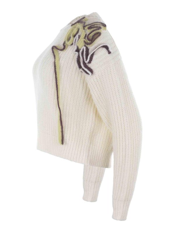 ALYSI: Strickpullover mit Rundhalsausschnitt online - Rundhalspullover - Beige