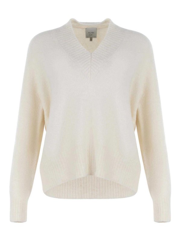 ALYSI: crew necks - Sweater In Alpaca Blend