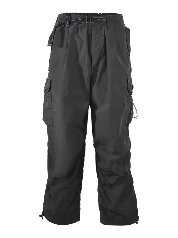 AND WANDER: casual trousers - Cargo  Nylon Trousers