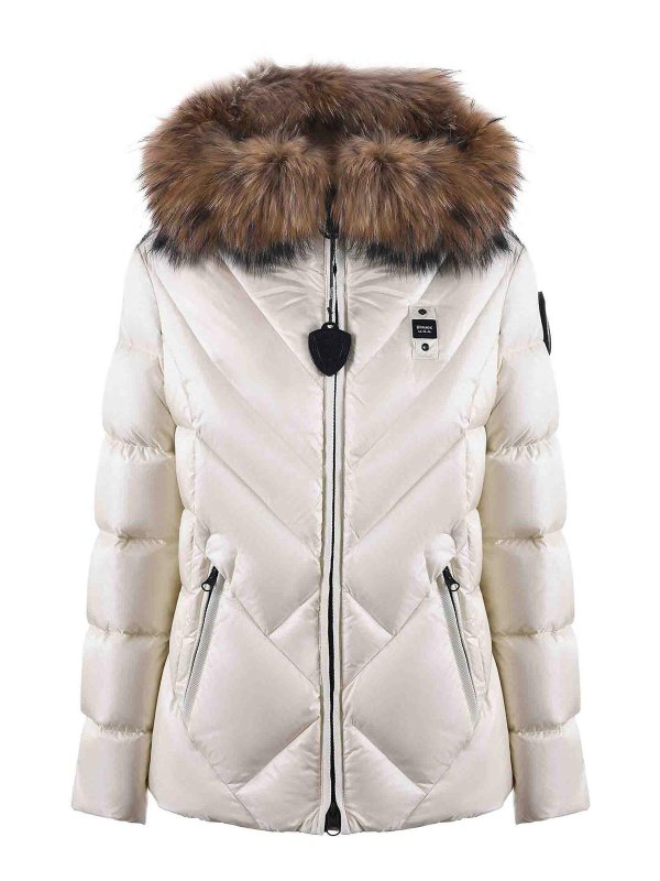 BLAUER: Vestes-rembourrees - Blouson Rembourré - Blanc